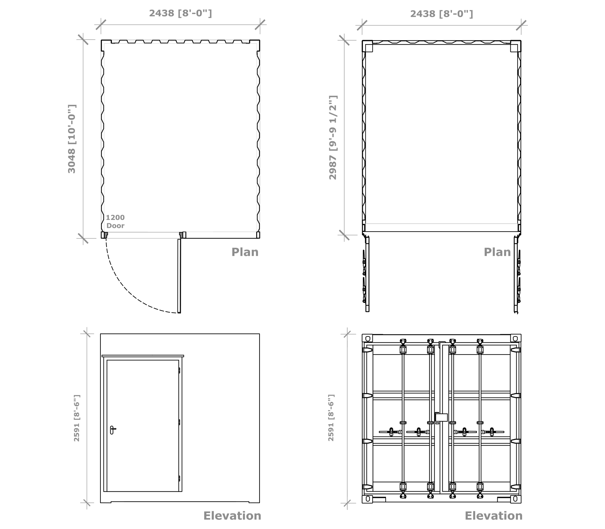 10ft fabricated container conversion