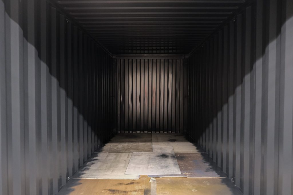 Inside Black 20ft Shipping Container