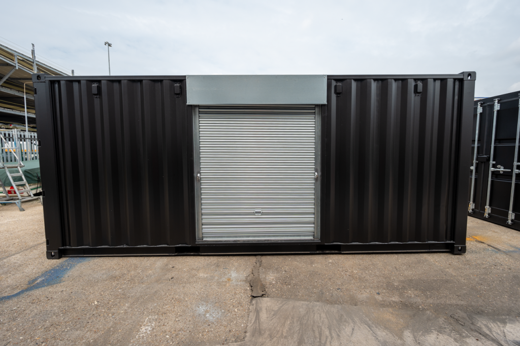 Bespoke Colour container with Roller Shutter Doors