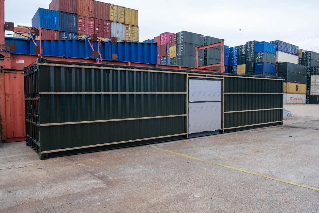 40ft shipping container with side access